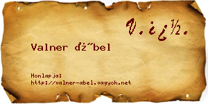 Valner Ábel névjegykártya
