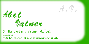 abel valner business card